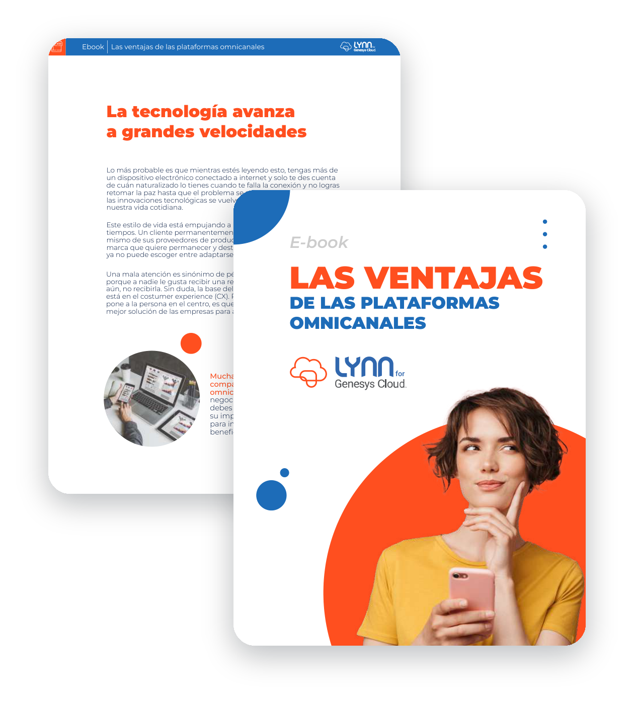 Portada y una página interior del e-book Las ventajas de las plataformas omnicanales